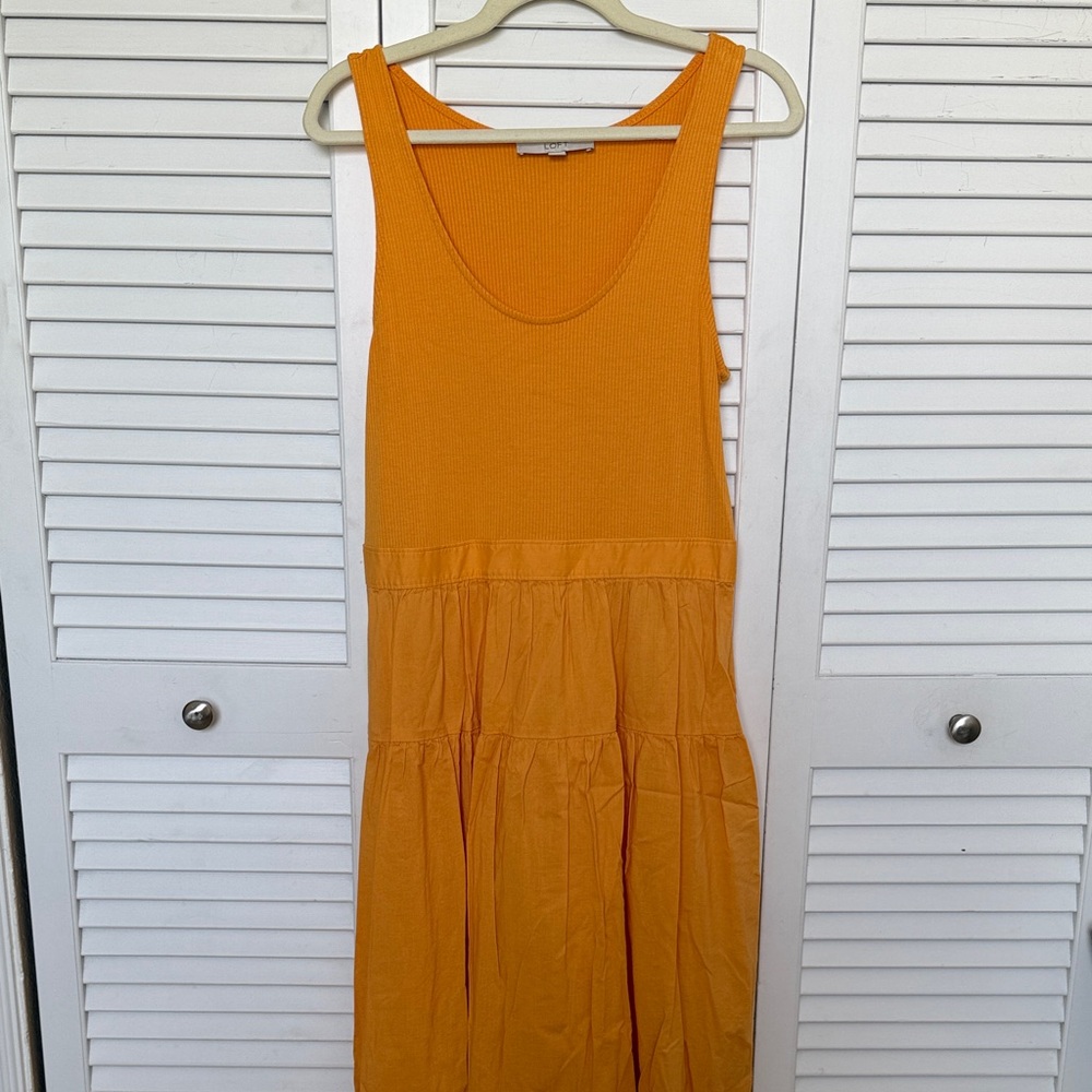 Loft Sleeveless Orange/ Yellow Dress